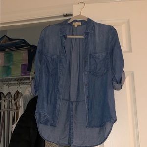 DENIM LIGHT BUTTON UP